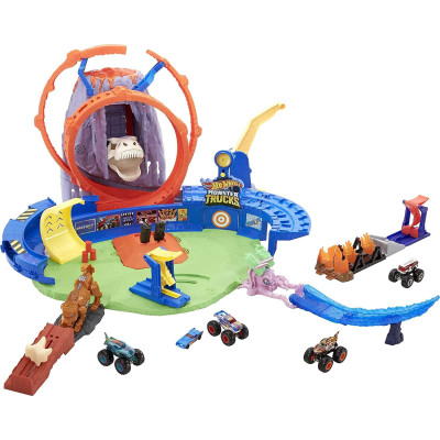 Игровой набор Хот Вилс  Вулканическая арена Hot Wheels Monster Trucks T-Rex Volcano Arena 