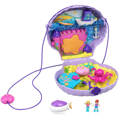 Игровой Набор Полли Покет Удивительный мир Ракушка Polly Pocket Tiny Power Seashell Purse