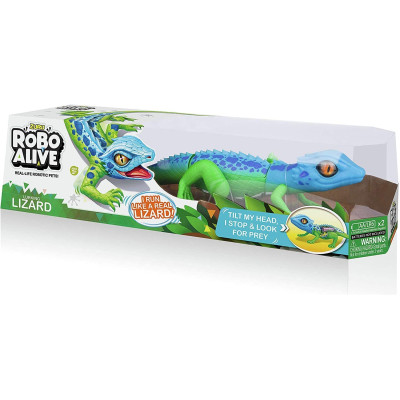 Інтерактивна іграшка ROBO ALIVE Robotic Lizard Toy Pet (Green + Blue) Series 2