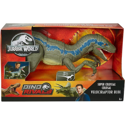 Величезний динозавр Велоцираптор Jurassic World Large Dinosaur Toy Super Colossal Velociraptor