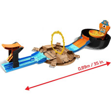 Трек Хот Вілс Мега Шина трамплін 6 машинок Hot Wheels Monster Trucks Stunt Tire Playset HHY74