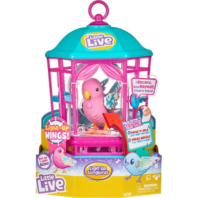 Інтерактивна іграшка птах з клітиною Little Live Pets Bird with Cage - Rainbow Glow