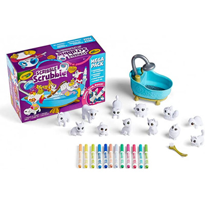 Набір для творчості Крайола Малюй та змивай Crayola Scribble Scrubbie Pets Mega Pack blue