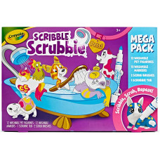 Набір для творчості Крайола Малюй та змивай Crayola Scribble Scrubbie Pets Mega Pack blue