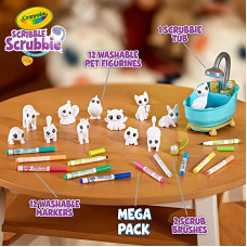 Набір для творчості Крайола Малюй та змивай Crayola Scribble Scrubbie Pets Mega Pack blue