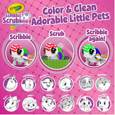 Набір для творчості Крайола Малюй та змивай Crayola Scribble Scrubbie Pets Mega Pack blue