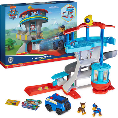 Щенячий Патруль Большая Спасательная Станция Paw Patrol Lookout Tower Playset Toy Car Launcher