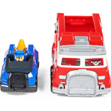 Щенячий Патруль Пожежна машина з автомобілем Chase Paw Patrol True Metal Firetruck Die-Cast Team Vehicle