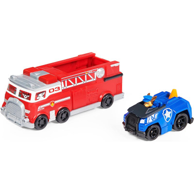 Щенячий Патруль Пожежна машина з автомобілем Chase Paw Patrol True Metal Firetruck Die-Cast Team Vehicle