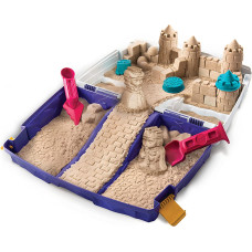 Кінетичний пісок складана коробка та 7 форм Kinetic Sand Folding Sand Box with 2lbs