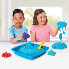 Кінетичний пісок Kinetic Sand Замок з піску Kinetic Sand Sandbox Set Kids Toy with 1lb All-Natural Blue