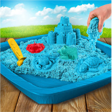 Кінетичний пісок Kinetic Sand Замок з піску Kinetic Sand Sandbox Set Kids Toy with 1lb All-Natural Blue