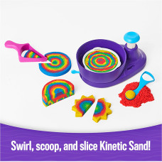 Кінетичний пісок з машиною обертання Kinetic Sand Swirl N' Surprise Playset with 907g