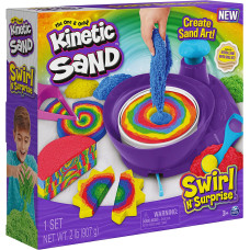 Кінетичний пісок з машиною обертання Kinetic Sand Swirl N' Surprise Playset with 907g