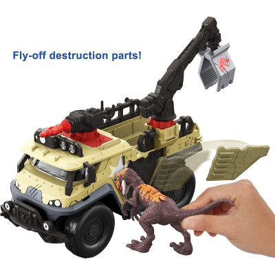 Игровой набор Велоцираптор и машина с транквилизатором Jurassic World Capture & Crush Truck with Velociraptor