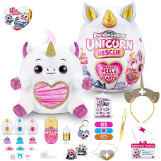 М'яка іграшка сюрприз з аксесуарами Rainbocorns Unicorn Rescue Surprise (White) by ZURU