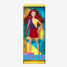 Лялька Барбі колекційна Руда з кучерявим волоссям Barbie Looks Doll with Curly Red Hair Dressed