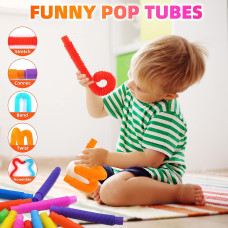 Розвивальний сенсорний набір 30 шт. 30 Pack Pop Tubes Sensory Toys