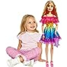 Лялька барбі Найкраща подружка 70 см Barbie 28 Best Fashion Friend Doll Rainbow Dress