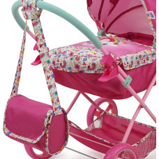 Коляска лялькова із сумкою Бебі Алів Baby Alive Deluxe Classic Doll Pram - Pink  Rainbow