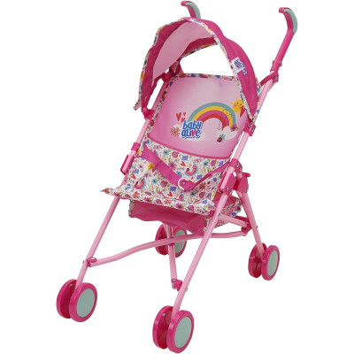 Дитячий ляльковий візок Бебі Алів Baby Alive: Doll Stroller - Pink & Rainbow Fits Dolls Up