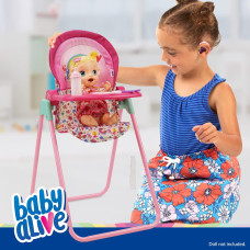 Ігровий набір стільчик для годування Бебі Алів Baby Alive 509 Crew Doll High Chair Set Pink & Rainbow 6