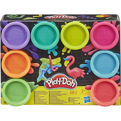 Ігровий набір Плей-До неон 8 кольорів Play-Doh 8-Pack Neon Non-Toxic Modeling Compound