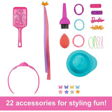 Барбі голова манекен +20 аксесуарів Barbie Totally Hair Styling Doll Head & 20+ Accessories