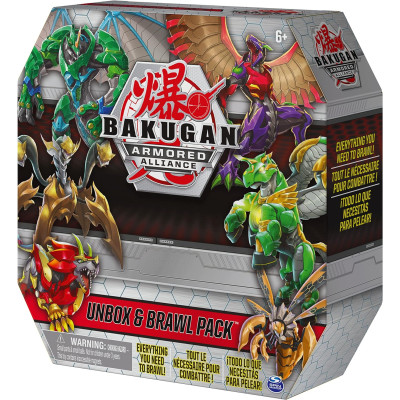 Набор Бакуган 6 шт Эксклюзив Bakugan Armored Alliance UNbox & Brawl Pack 6 Exclusive