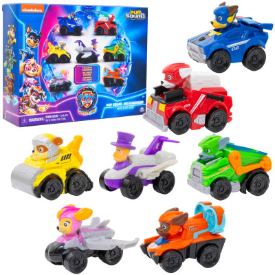 Набір іграшкових машин Щенячий патруль 7 шт Paw Patrol The Mighty Movie Toy Vehicle Set 7 New Cars