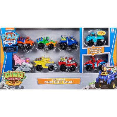 Набір металевих машинок Щенячий Патруль 8 штук PAW Patrol True Metal Dino Rescue Gift Pack of 8