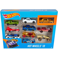 Набір машинок Хот Вілс 10 шт у масштабі 1:64 Hot Wheels Set of 10 1:64 Scale Toy Trucks and Cars