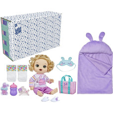 Лялька Бебі Алів спальний мішок та аксесуари Baby Alive Bunny Sleepover Baby Doll Bedtime