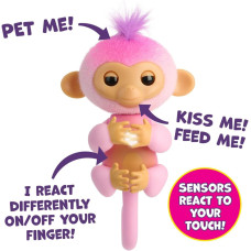 Інтерактивна іграшка мавпочка Fingerlings 2023 Interactive Baby Monkey Harmony (Pink)