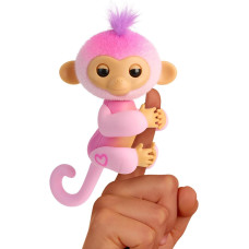 Інтерактивна іграшка мавпочка Fingerlings 2023 Interactive Baby Monkey Harmony (Pink)