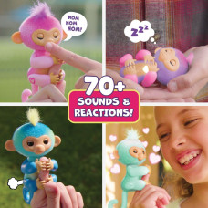 Інтерактивна іграшка мавпочка Fingerlings 2023 Interactive Baby Monkey Harmony (Pink)