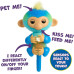 Интерактивная игрушка обезьянка Fingerlings 2023 NEW Interactive Baby Monkey  Leo (Blue)