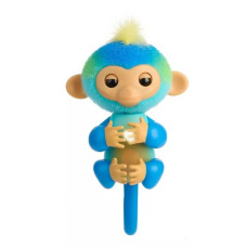 Інтерактивна іграшка мавпочка Fingerlings 2023 Interactive Baby Monkey Leo (Blue)