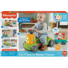 Детский трактор 4 в 1 Фишер Прайс Fisher-Price Laugh & Learn  4-in-1 Farm to Market Tractor