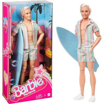 Лялька Кен з фільму Барбі у пляжному наборі Barbie The Movie Ken Doll Wearing Pastel Striped Beach