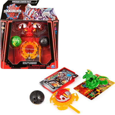 Бакуган стартовий набір з 3 шт Bakugan Starter 3-Pack Special Attack Dragonoid Nillious Hammerhead 6066991