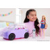 Электрокар Барби с откидным верхом Barbie Toy Car Electric Vehicle with Charging Station