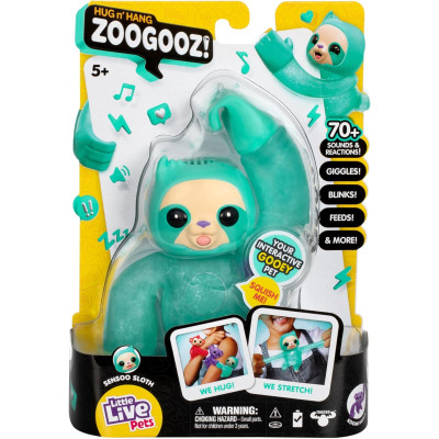 Интерактивная игрушка-питомец обезьянка Little Live Pets Hug n' Hang Zoogooz - Sensoo Sloth