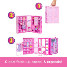 Ігровий набір шафа мрії Барбі  Barbie Dream Closet with Clothes Accessories 3 ft Wide