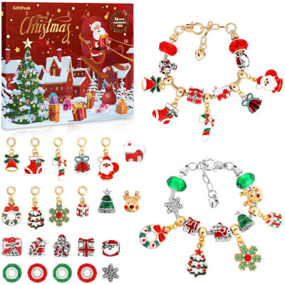 Рождественский Адвент календарь браслетов Christmas Charm Bracelet Advent Calendar 2024