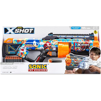 Скорострельный бластер Соник  X Shot Skins Last Stand Blaster  Modern Sonic Skin