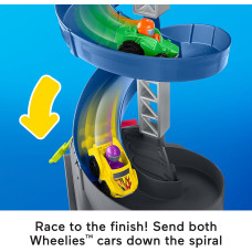 Гоночний трек Ігровий набір Хот Вілс Fisher Price Little People Hot Wheels Spiral Stunt Speedway