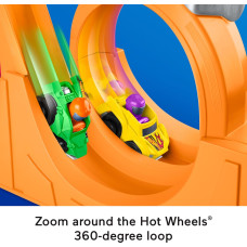 Гоночний трек Ігровий набір Хот Вілс Fisher Price Little People Hot Wheels Spiral Stunt Speedway