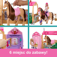 Игровой набор Кукла Барби с аксессуарами Barbie Toy Stable Playset with Doll Horse