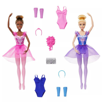 Игровой набор куклы Барби балерины Barbie 12 7 Ballet Room Set with 2 Ballerina Fashion Dolls